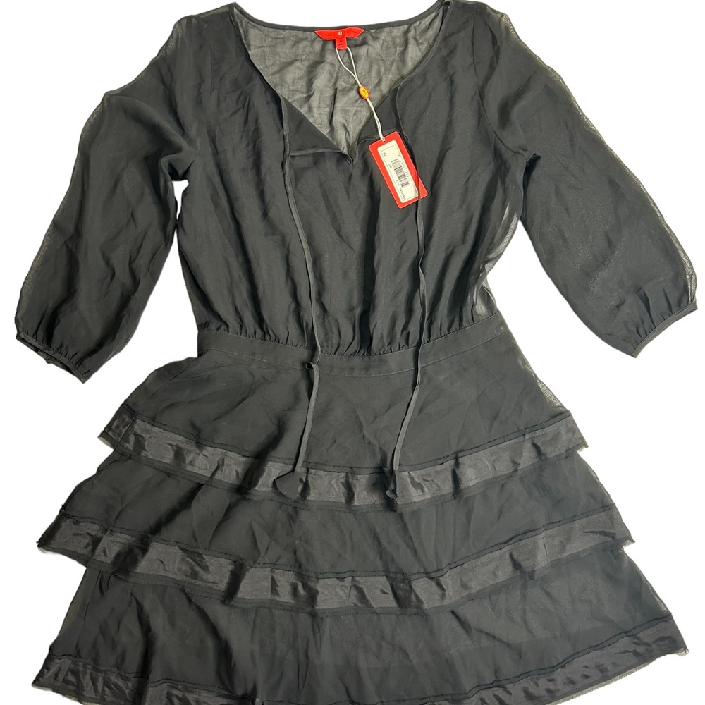 Ivanka Trump Sheer Black Dress Size 10